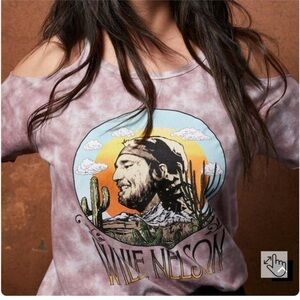 Torrid Cold Shoulder Tie Dye Willie Nelson T-Shirt